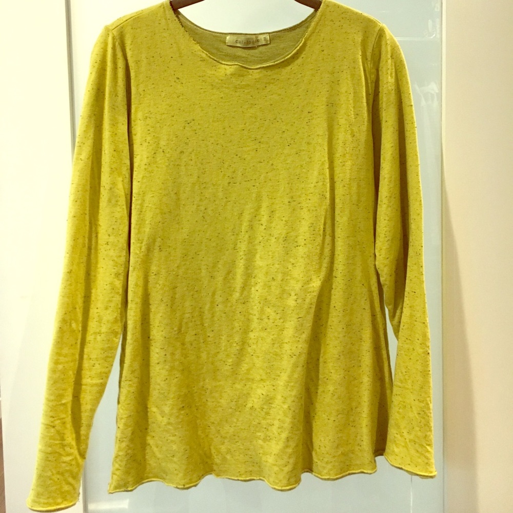 Chartreuse long sleeve top